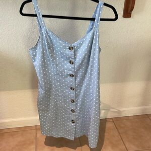 Light blue polka dot dress